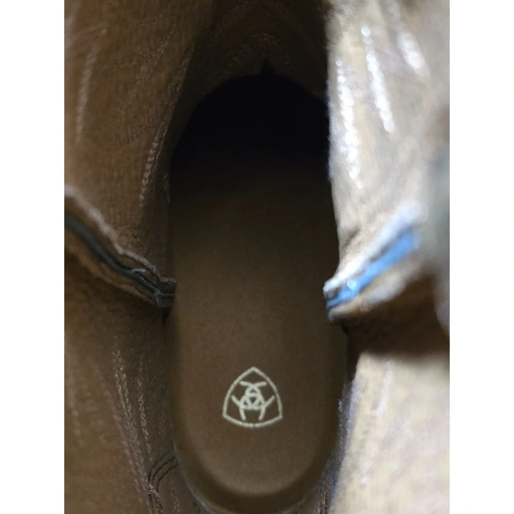 Ariat® (Women's 6.5 B) Heritage™ R Toe Western Boot in Distressed Brown - $180